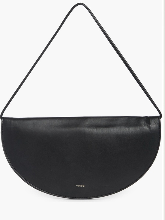 Vince Handbags - VINCE Arca Smooth Black Leather Clutch
